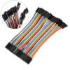 10Cm Female To Female Breadboard Jumper Dupont 2.54Mm 1P-1P Cable