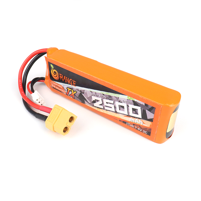 Orange Transmitter (TX) 2500mAh 2S 3C (7.4V) Lithium Polymer Battery Pack (Li-PO)