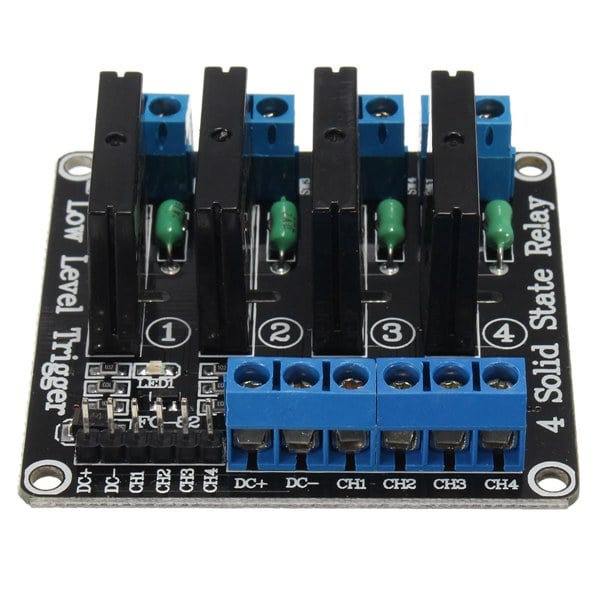 5V 4 Channel Ssr Solid State Relay Module 240V 2A Output With Resistive Fuse