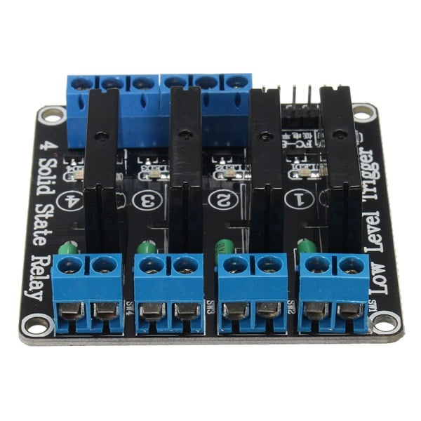 5V 4 Channel Ssr Solid State Relay Module 240V 2A Output With Resistive Fuse