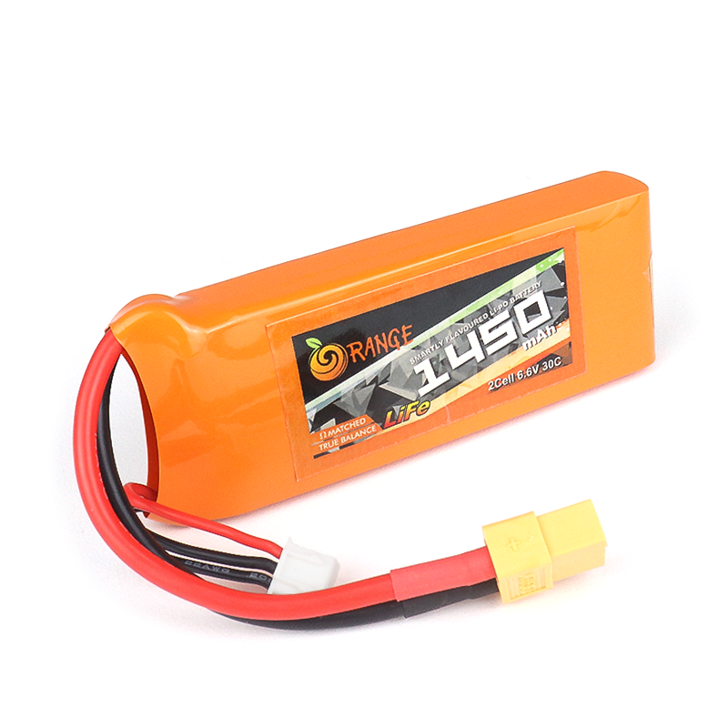 Orange Li-Fe 1450Mah 2S 30C/60C Lithium Iron Phosphate Battery Pack (Lifepo4)