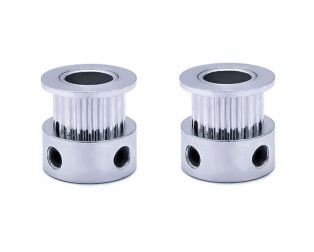 Aluminum GT2 Timing Pulley 20 Tooth 8mm Bore for 6mm Belt - 2Pcs