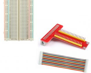 T Type GPIO Breakout board with 40 pin Cable and 400 holes Breadboard for Raspberry Pi 3 2 Mode B