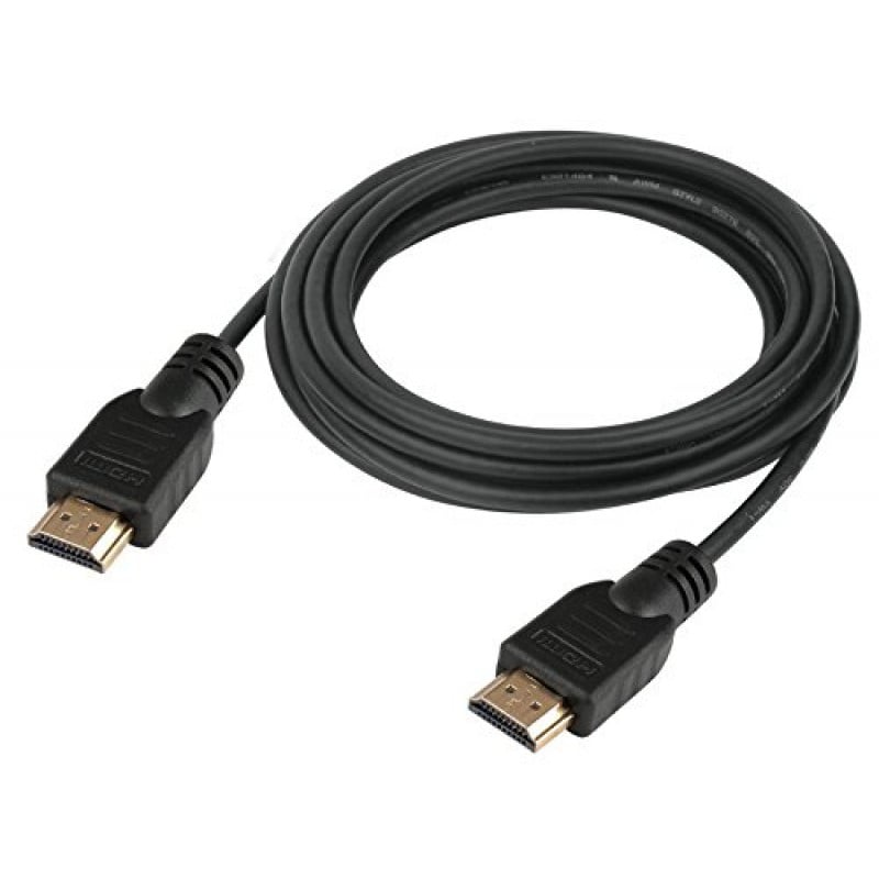 HDMI to HDMI Cable 1.8 Meter Round High-Quality Copper-Clad Steel Black (Robu.in)