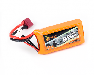 Orange 850mAh 2S 30C/60C Lithium Polymer Battery Pack (Lipo)