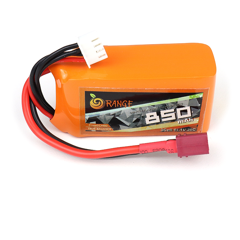 Orange 850mah 3s 30c Lithium Polymer Battery Pack (LiPo)