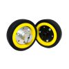 Easymech 100Mm Modified Heavy Duty(Hd) Disc Wheels Yellow - 4Pcs