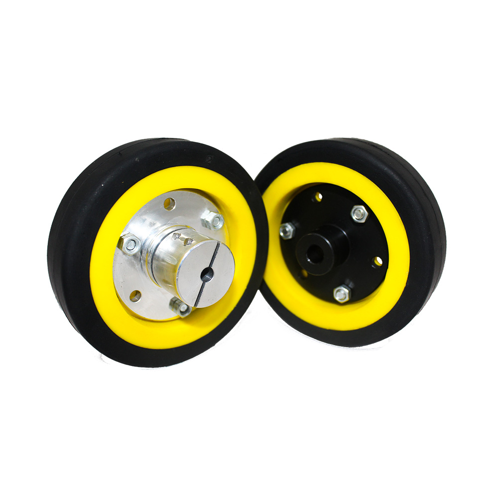 EasyMech 100mm Modified Heavy Duty(HD) Disc Wheel Yellow (Robu.in)