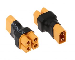 1-XT60-Parallel-Adaptor-(One-XT60-Male-to-Two-XT60-Female)-Connection-Plug---1Pcs