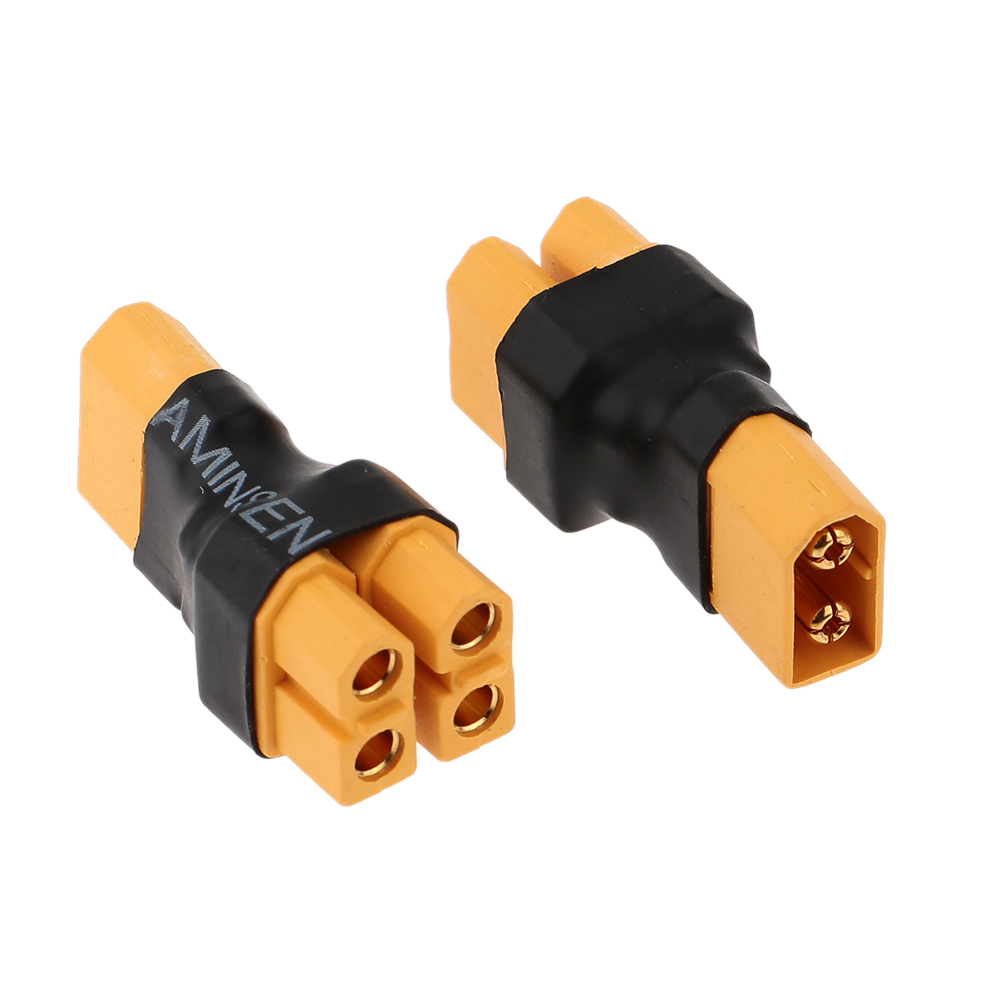 1-XT60-Parallel-Adaptor-(One-XT60-Male-to-Two-XT60-Female)-Connection-Plug---1Pcs