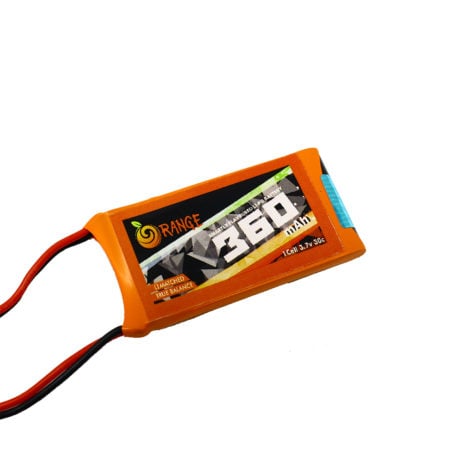 Orange 3.7V 360Mah 30C 1S Lithium Polymer Battery Pack