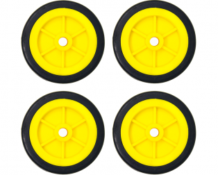 EasyMech Heavy Duty(HD) Disc Wheel 100mm Dia - 4Pcs(Yellow Color)