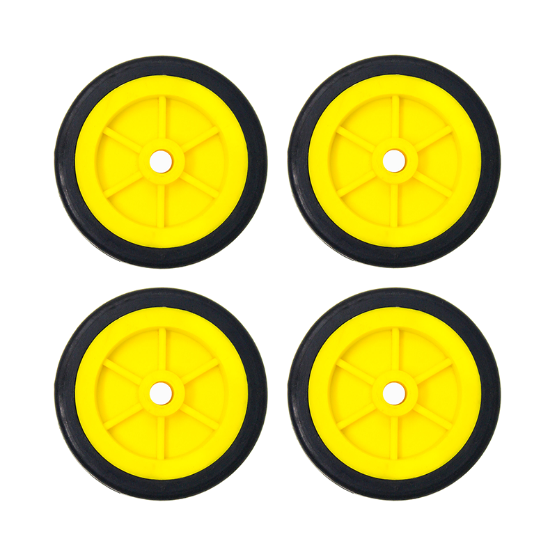 Easymech Heavy Duty(Hd) Disc Wheel 100Mm Dia - 4Pcs(Yellow Color)