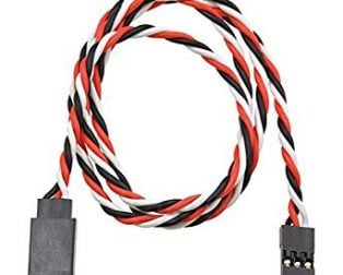 SafeConnect Twisted 60CM 22AWG Servo Lead Extension (Futaba) Cable