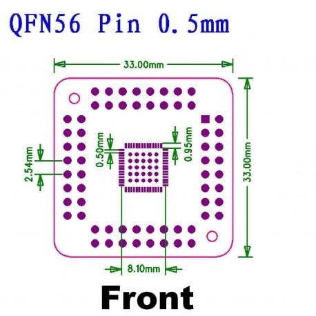 QFN 56 64 SMD TURN TO DIP PCB Adapter