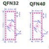 Qfn32 Qfn40 Smd To Dip Adapter Pcb Board-2Pcs.