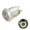 12mm 12V Ring Light Momentary Metal Pushbutton Switch-White Light