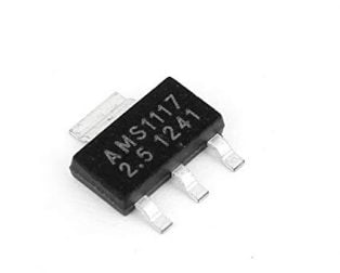 AMS1117-2.5V, 1A, SOT-223 Voltage Regulator IC (Pack of 5 ICs)