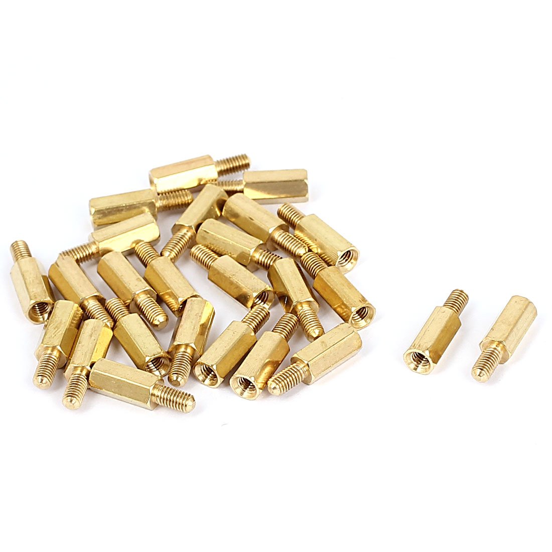 Buy M3 X 10mm Male-Female Brass Hex Threaded Pillar Standoff Spacer- 24 Pcs.  Online at