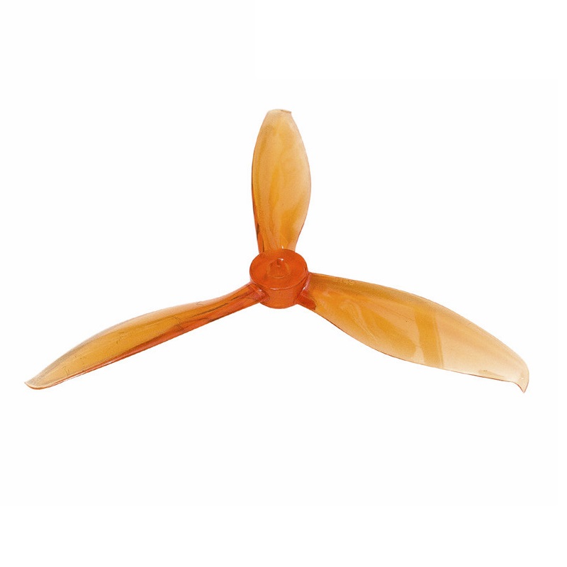 Orange Hd Propellers 5149(51X4.9) Tri Blade Flash Propellers 2Cw+2Ccw 2 Pair-Tranparent Orange