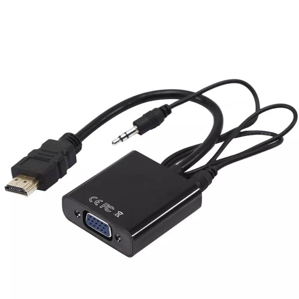 HDMI male to VGA Female Converter, with 3.5 mm Audio Out (1)
