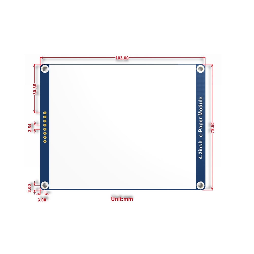 4.2-inch e-Ink Paper Display Module with SPI Interface