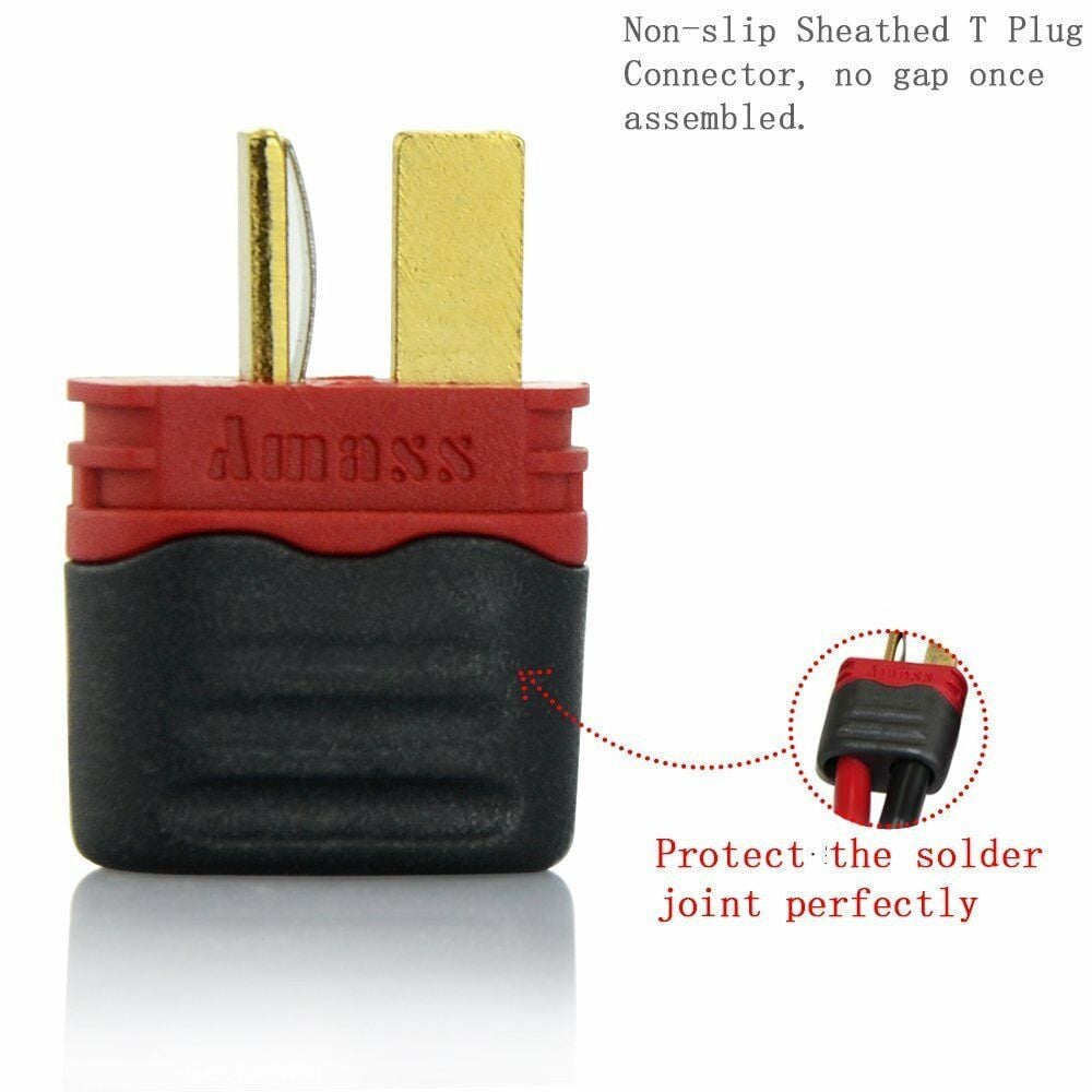 Amass T Style Male Connector With Insulating Cap 4