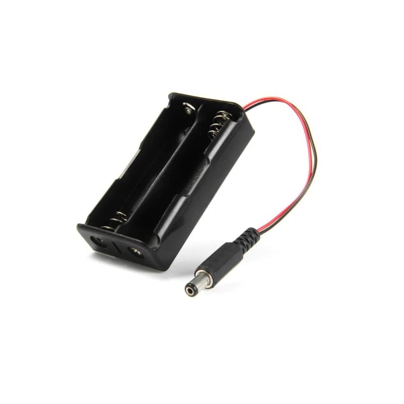 2 X 1.5V Aa Battery Holder With Dc2.1 Power Jack