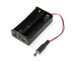 2 x 1.5V AA Battery Holder with DC2.1 Power Jack
