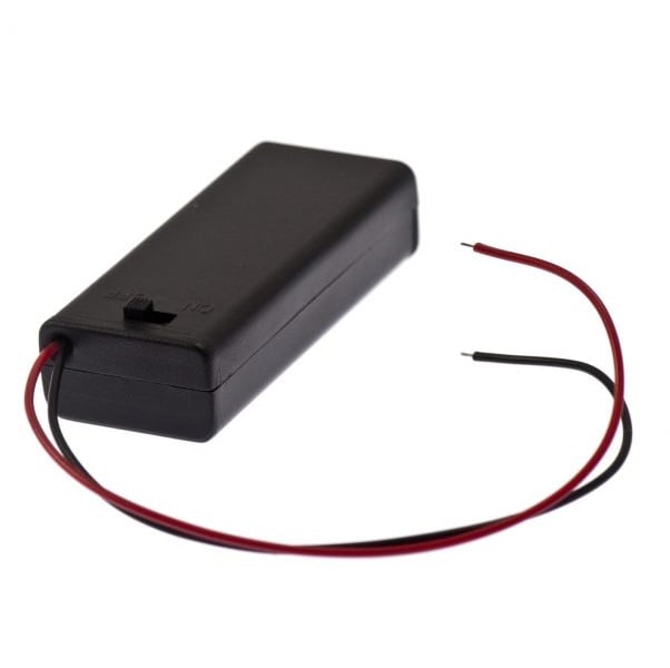 2 X 1.5V Aaa Battery Holder With Cover And Onoff Switch