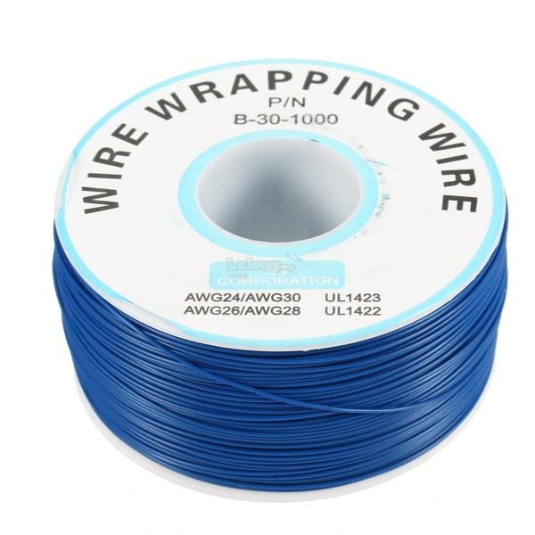 230m PN B-30-1000 Insulated PVC Coated 30AWG Wire Wrapping Wire-BLUE