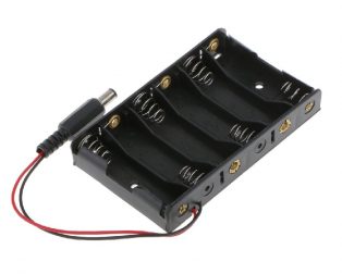 6 x 1.5V AA Battery Holder with DC2.1 Power Jack