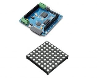 Colorduino LED RGB Dot Matrix Driver Board with 5mm 8x8 RGB LED for Arduino ROBU.IN