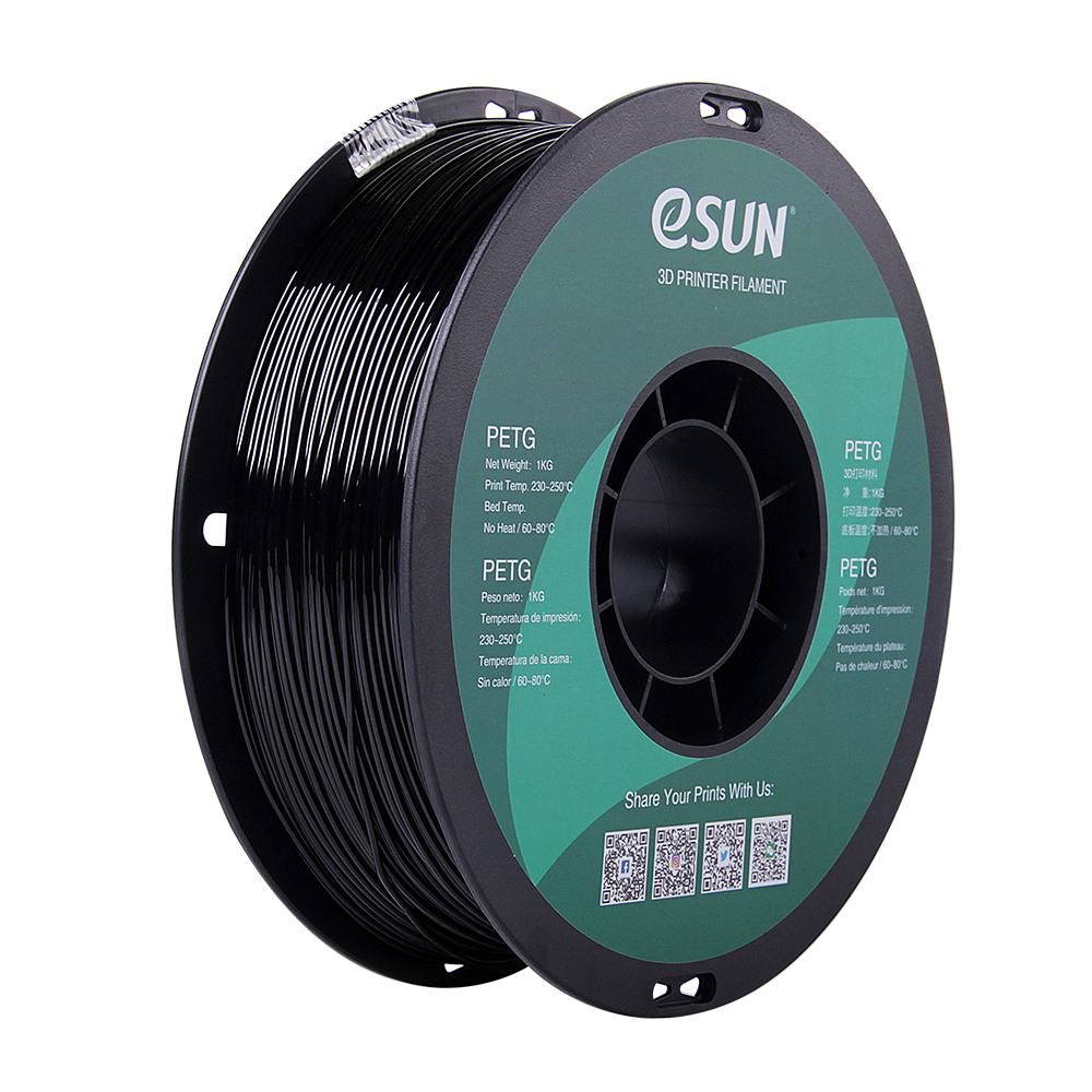 Buy 1.75mm eSun PETG Filament - 1kg - Solid Black Online at Best Price