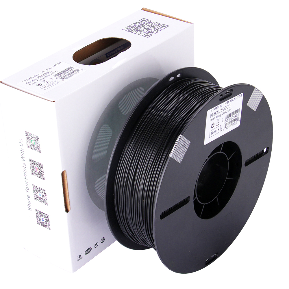 HS-PLA Filament, Black PLA, 1.75mm 1Kg Per Roll, Can Be Used on