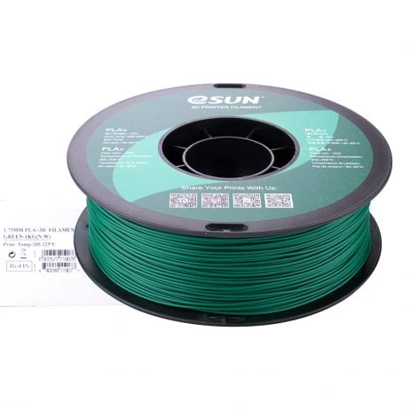 Esun Pla+ 1.75Mm 3D Printing Filament 1Kg-Green