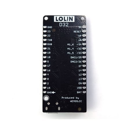 Wemos Lolin32 V1.0.0 Based On Esp32 Rev1 Wifi Bluetooth Board