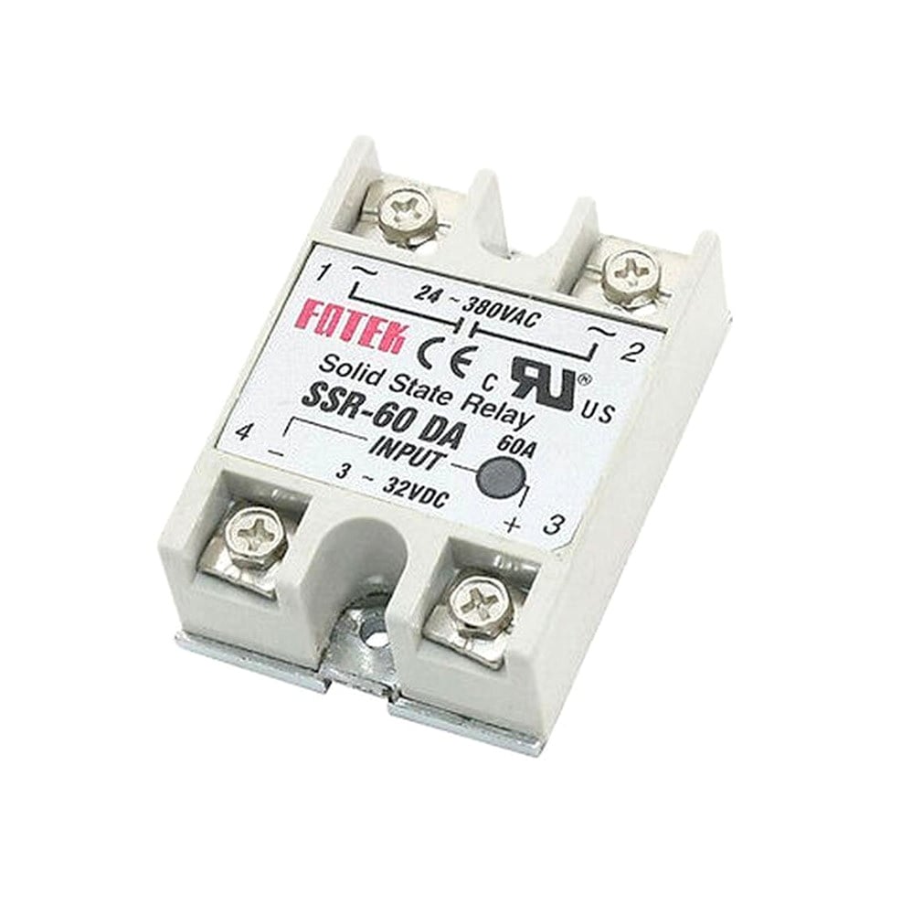 SSR-60DD 60A 3-32VDC?to 5-110VDC SSR Machinery Control AC Solid Module State Relays DC-DC Solid State Relay 