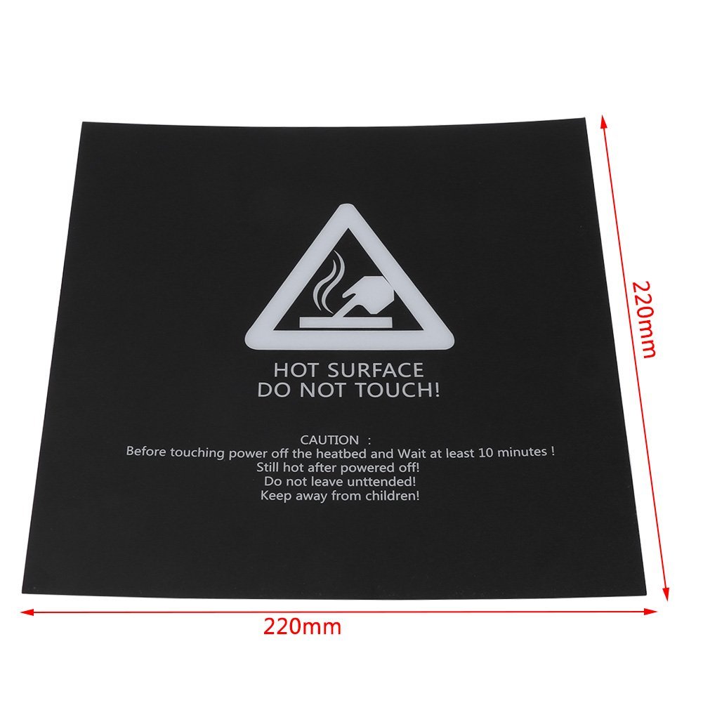 Generic 220 X 220 X 0.5 Mm 3D Printer Hot Bed Tape Sticker Build Plate Tape 1