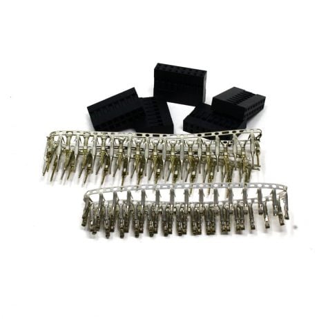 2*8 Pin Male-Female Crimp Connector (Pack Of 5)