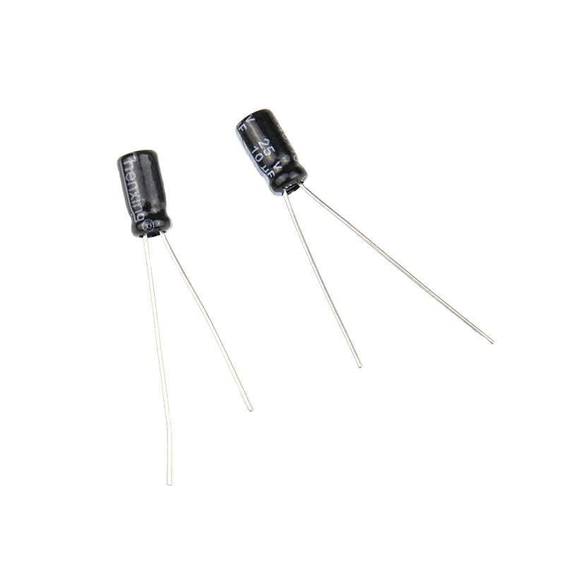 10 uF 25V Through Hole Electrolytic Capacitor (Pack of 40)