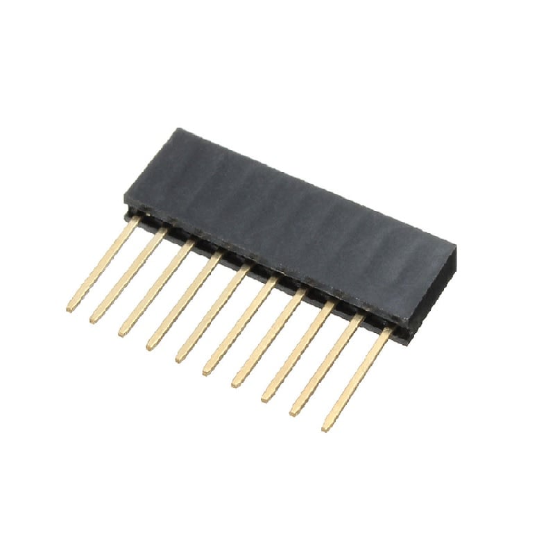 10 Pin Female 11mm tall stackable Header Connector