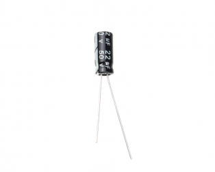 22 uF 50V Through Hole Electrolytic Capacitor (Pack of 40)