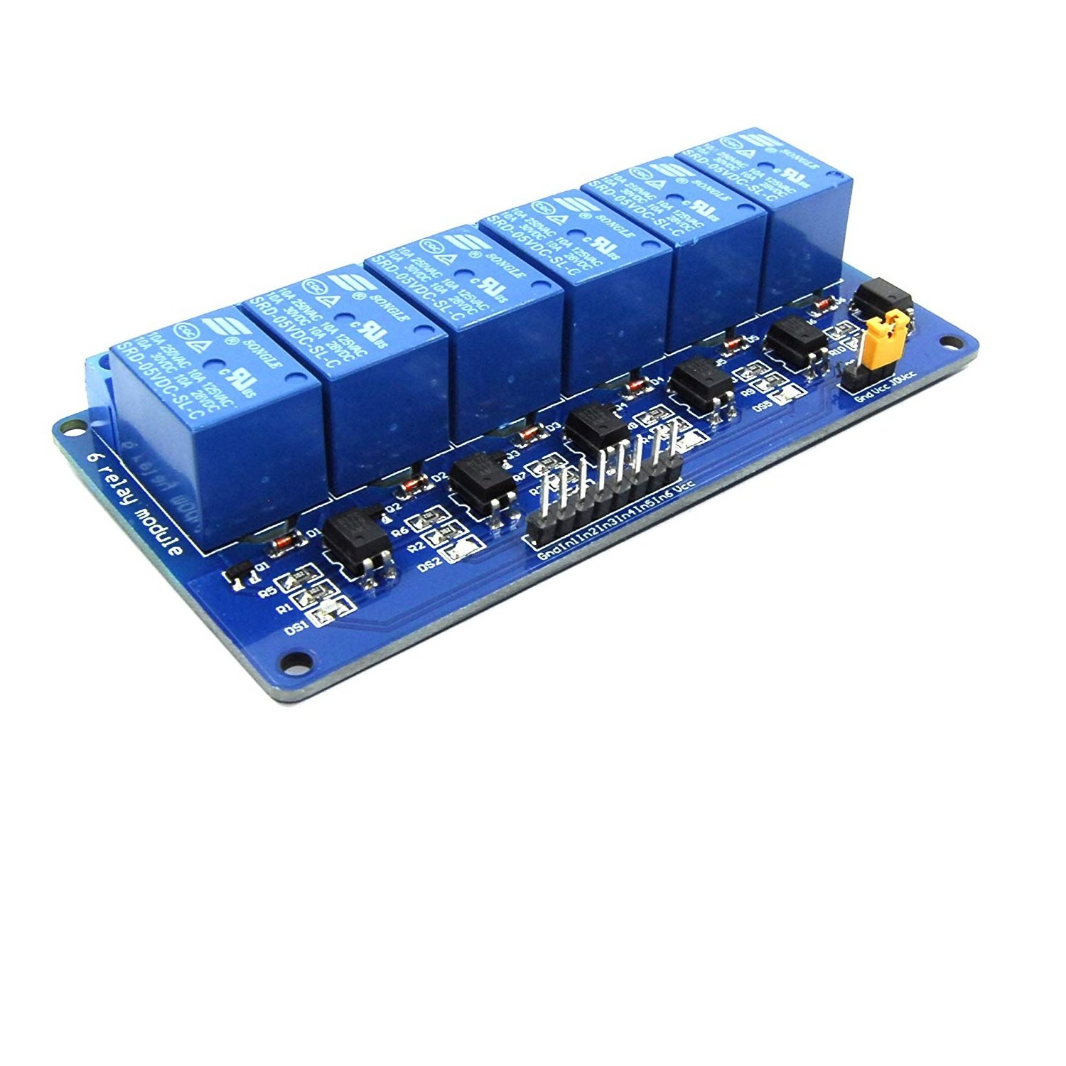 5V 6 Channel Low Level Relay Module with Light Coupling