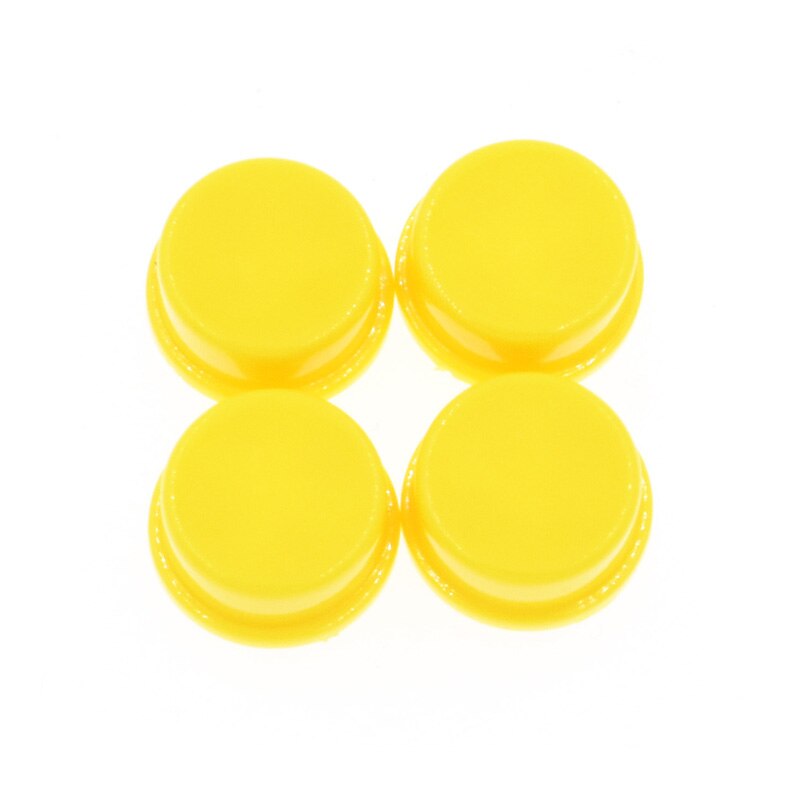 Round Cap For Momentary Tactile Push Button Switch 12X12X7.3Mm Yellow