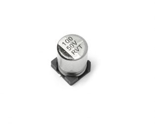 100 uF 50V Surface Mount Electrolytic Capacitor (Pack of 10)