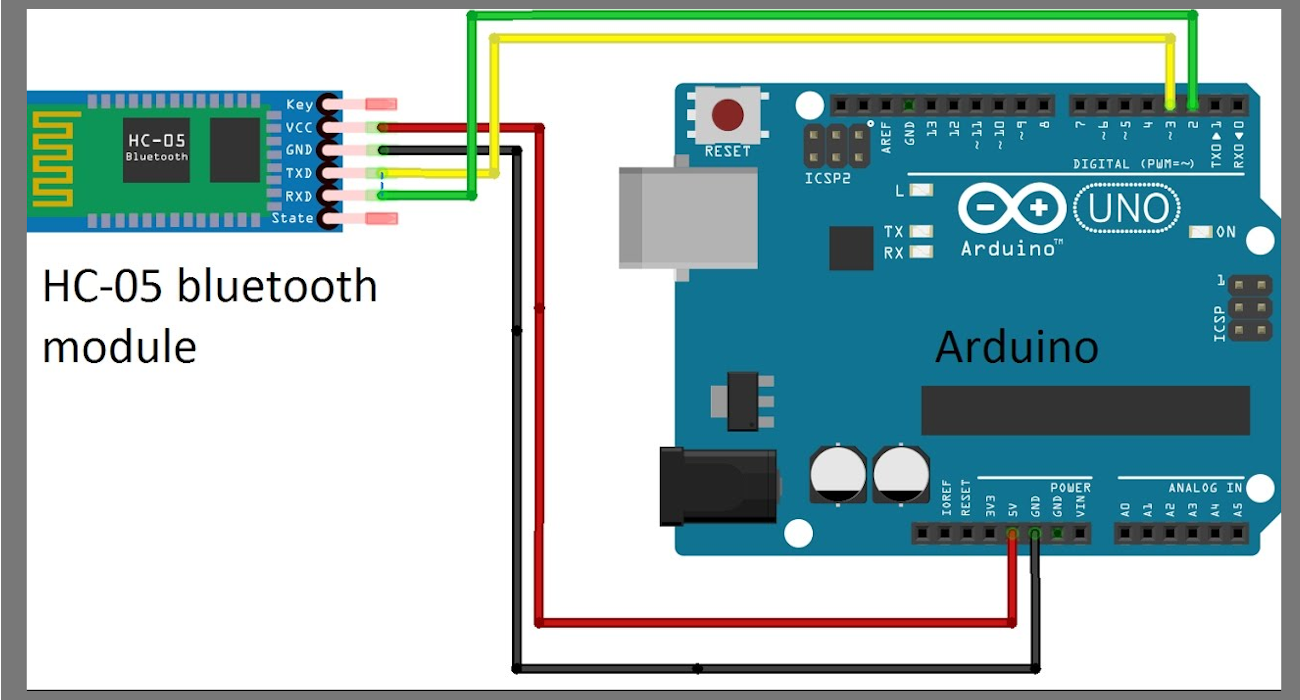 HC-05 Bluetooth Module Arduino Wiring