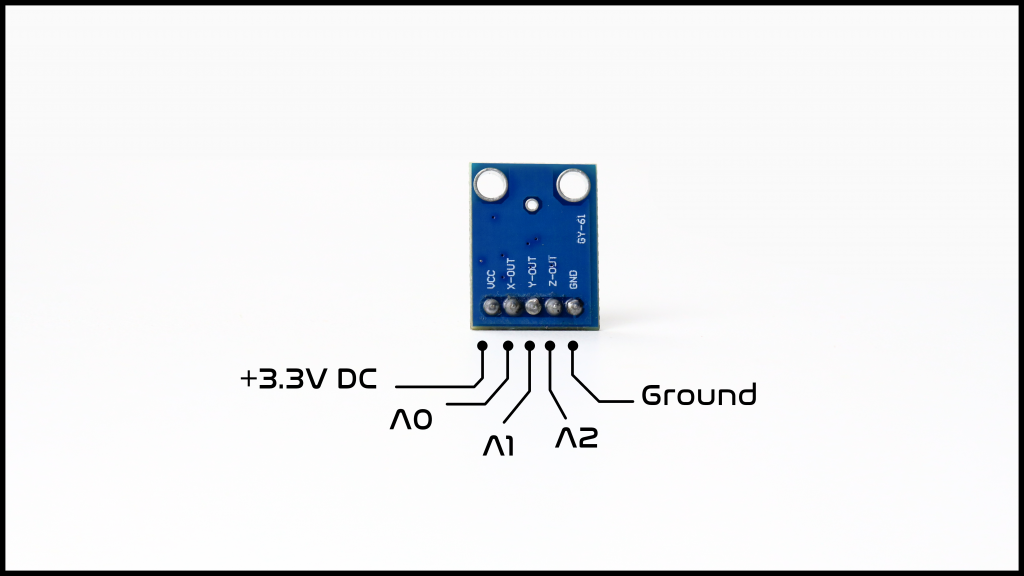 Adxl335 accelerometer arduino module pinout