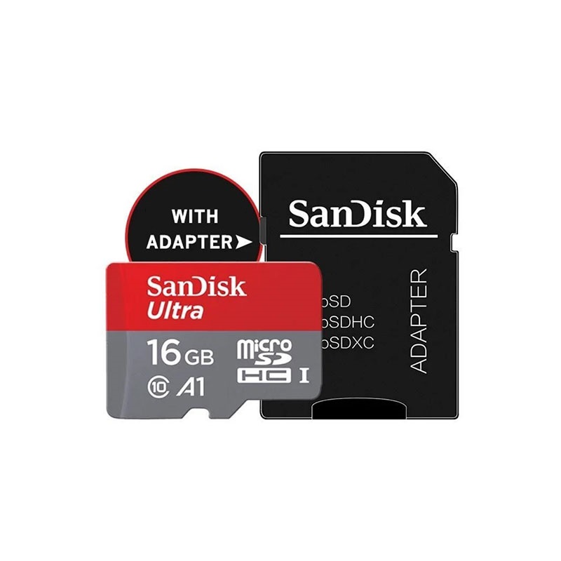 Sandisk Micro SD/SDHC 16GB Class 10 Memory Card with Adapter (Upto 98MB/s Speed)
