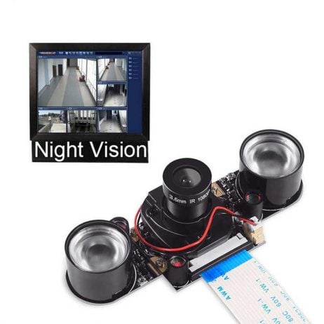 IR-Cut Camera 5 Mp Ov5647 Manually Switch Day And Night Mode Module Raspberry Pi 3 Camera with Light